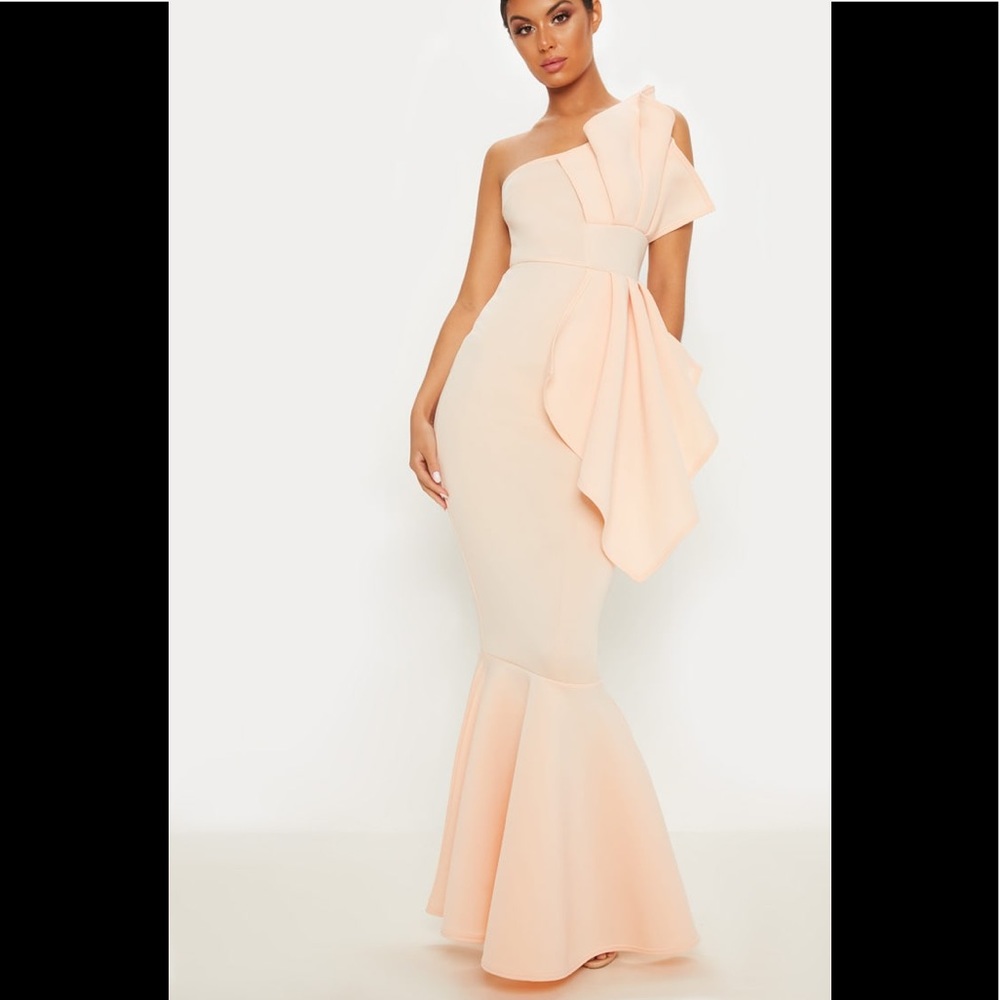 Floor length Nude Dress